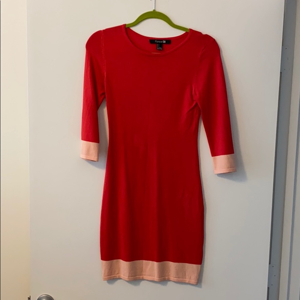 Forever 21 Bodycon Colorblock Sweater Dress